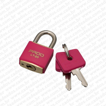 Cadeado Pado Color 20 mm Margenta com 2 chaves