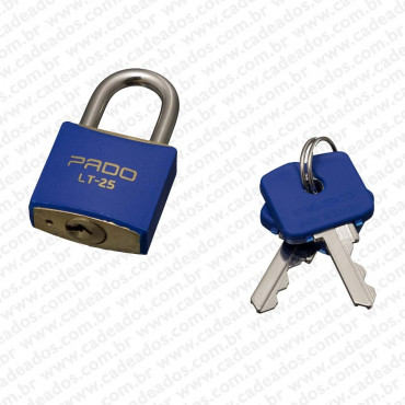 Cadeado Pado Color 25 mm Azul com duas chaves