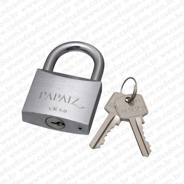 Cadeado Papaiz Chromo 40 mm Com Chaves