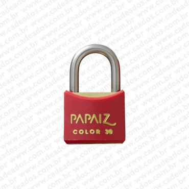 Cadeado Papaiz Color Vermelho 30 mm