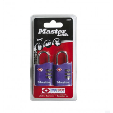 Cadeado Master Lock TSA segredo twin pack roxo