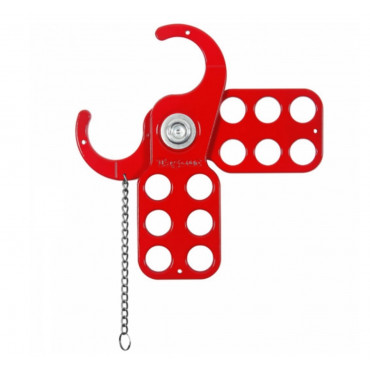 Garra Metálica de Bloqueio Tagout de 25,4 mm com Corrente de Aço 20cm – 1 ½