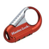 Mosquetão Master Lock Com Comb. Prog.3 dígitos - Vermelho 1547DCOL